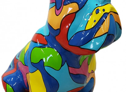 Design Figures Sculptures Modern Bulldog Sculpture Deco Decoration Garden